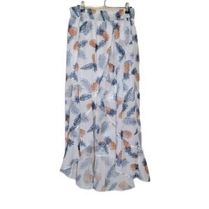 Cupshe NWT Pineapple Print Tiered Ruffle Beach Coverup Skirt Multicolor Large